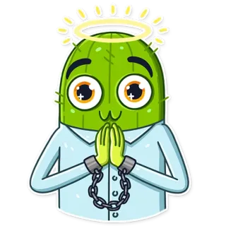 🙏 babb503e kaktus, tanaman, rantai, halo, berdoa, penjara, dipenjara telegram sticker