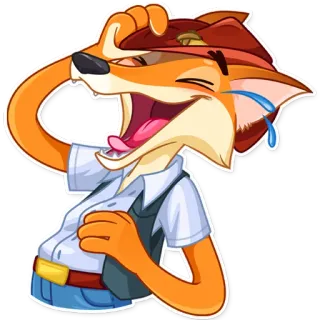 😂 3a3b2664 rubah, tertawa, kartun, hewan, humor, ceria telegram sticker