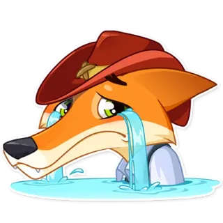 😭 fc404430 rubah, menangis, sedih, binatang, kartun, air mata, emosi telegram sticker