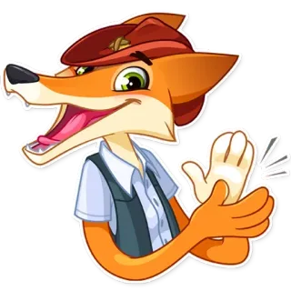 ⚪️ 5248ab0d fuchs, comic, tier, säugetier telegram sticker