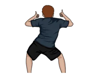 🕺 57d3eb14 kciuk w górę, osoba, świętowanie, sukces, zgoda, pozytywny, akceptacja telegram sticker