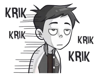 🤐 c46e921d KRIK измотанный, уставший, мультфильм, персонаж, выражение, движение, скорость telegram sticker