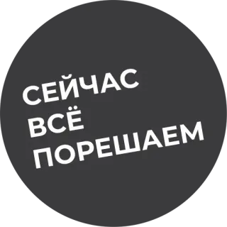 ☝️ 3a6e0725 СЕЙЧАС ВСЁ ПОРЕШАЕМ telegram sticker