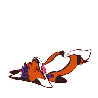 🌈 16cdccb0 여우, 죽은, 만화, 동물, 웃긴, 스티커 telegram sticker