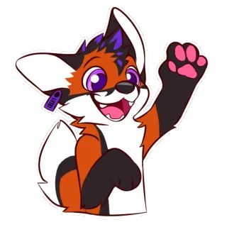 🌈 2bbfb688 여우, 동물, 털, 만화, 친근한, 귀여운, 발 telegram sticker