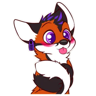 🌈 49a9dd4f 퍼리, 여우, 만화, 동물, 귀여운 telegram sticker