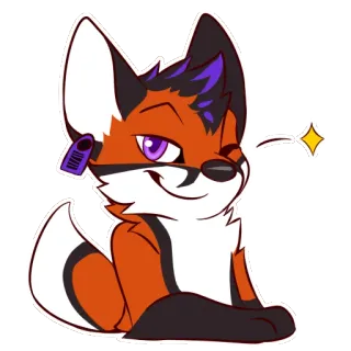 🌈 4a012910 퍼리, 여우, 만화, 동물, 의인화, 윙크 telegram sticker