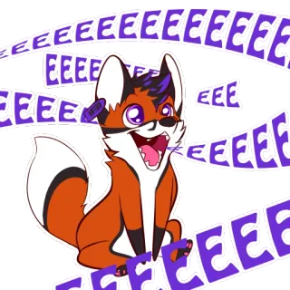 🌈 8f29ab0d EEEEEEEEEEEEEEEE 여우, 동물, 만화, 귀여운, 이이이이, 행복한, 스티커 telegram sticker