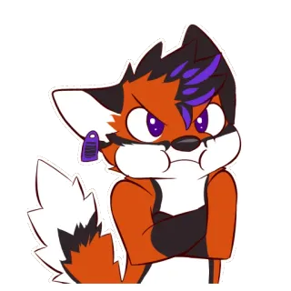 🌈 95237dd4 여우, 퍼리, 화난, 만화, 동물 telegram sticker