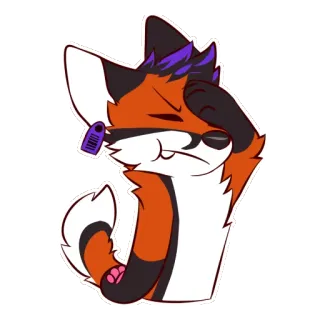 🌈 acca5a69 여우, 만화, 퍼리, 동물, 선글라스, 감정 telegram sticker