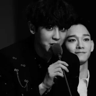 🕷 756c74c1 мужчина, певец, микрофон, портрет, монохромный, черно-белый whatsapp sticker