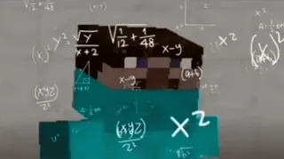 🤔 941d1e50 Steve Minecraft 12 12 2X (2) 2 (26x) 12 2 x+2 1 V+ 12 +48 48 x-y minecraft, steve, math, equations, video game, pixelated, puzzle, thinking telegram sticker