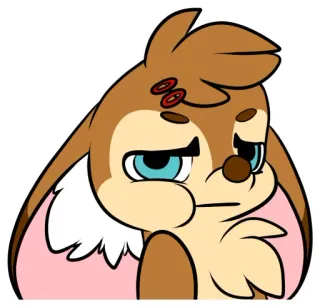 😑 b89cfb8b Kreskówka, Królik, Królik, Słodki, Zwierzę telegram sticker