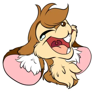 😂 c36016a7 Kreskówka, Zwierzę, Płaczący, Emocjonalny, Uroczy, Antropomorficzny telegram sticker