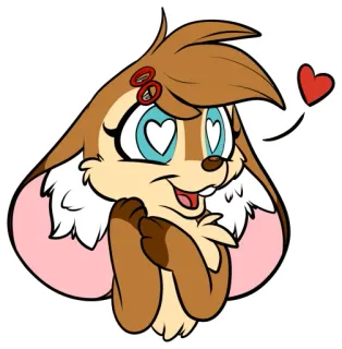 ❤️ c3e2dee9 królik, antropomorficzny, kreskówka, zwierzę, słodki, serce, miłość telegram sticker
