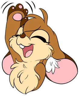 👋 d6234575 Kreskówka, Wiewiórka pręgowana, Zwierzę, Szczęśliwy, Słodki, Disney telegram sticker