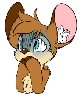 😨 ff5f2135 mysz, kreskówka, uroczy, zwierzę, zmartwiony, przestraszony telegram sticker