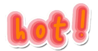 💥 c9ac92dd hot! hot, sticker, fun, expression, word telegram sticker