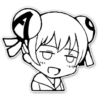 😏 16dd7780 Anime, Manga, Dibujos animados, Chibi, Lindo, Divertido, Personaje, Dibujo telegram sticker