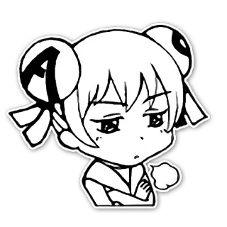 😩 4be53bce Anime, Manga, Dibujo animado, Personaje, Chica, Ilustración telegram sticker
