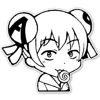 🍭 ebf54814 A Anime, Dibujos animados, Piruleta, Lindo, Manga, Chica telegram sticker