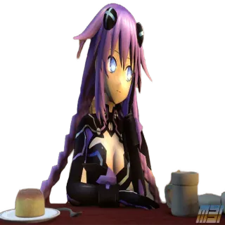 😔 6fde9877 Neptune Hyperdimension Neptunia Anime, Videogioco, Hyperdimension Neptunia, Neptune, Budino, Capelli viola telegram sticker