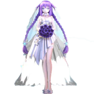 🙌 7ed15362 Anime, Abito da sposa, Capelli viola, Personaggio, 3D, Femmina, Sposa telegram sticker