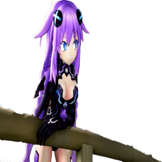 🤔 88e1311e Neptune Anime, Carino, Videogioco, Viola, Ragazza telegram sticker