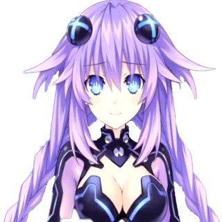 😊 f153dbca Purple Heart Hyperdimension Neptunia Anime, Videogioco, Cartone animato, Hyperdimension Neptunia, Purple Heart, Personaggio telegram sticker