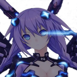 😒 fc44cec1 Purple Heart Hyperdimension Neptunia Anime, Videogioco, Capelli viola, Purple Heart, Hyperdimension Neptunia telegram sticker