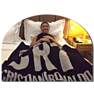 💤 75d8cf1b Cristiano Ronaldo CR7
CRISTIANO RONALDO Fußball, Fußballspieler, Sportler, Bett, Decke telegram sticker