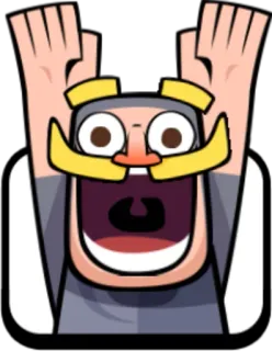 😜 d36916d4 clash royale, rycerz, poddanie się, kreskówka, emocje telegram sticker