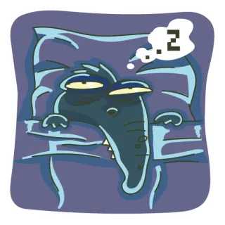 😴 944c24bb z.z somnolent, dormir, dessin animé, zz, fatigué, nuit whatsapp sticker