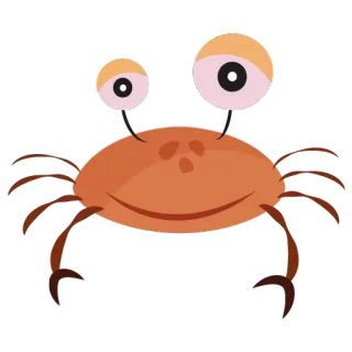 😊 1f6a4f9b caranguejo, desenho animado, criatura marinha, animal, oceano, adesivo telegram sticker