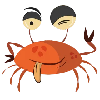 😉 35a12ba9 caranguejo, desenho animado, animal, criatura marinha, engraçado, bobo telegram sticker