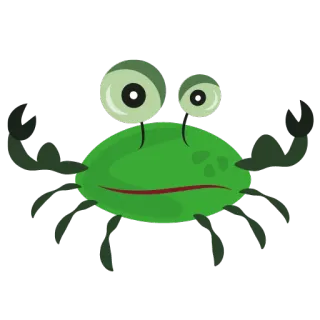 👻 3cbb5dea caranguejo, desenho animado, verde, musculoso, engraçado telegram sticker