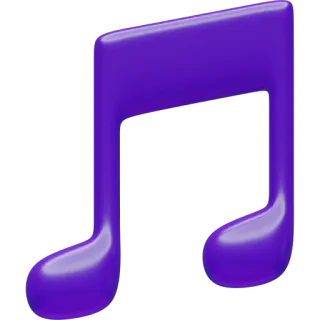 🎹 07f291ad music, note, purple, melody, song, musical, sound telegram sticker