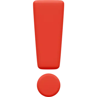 ❗️ 21a1dbfc exclamation mark, warning, caution, attention, symbol telegram sticker