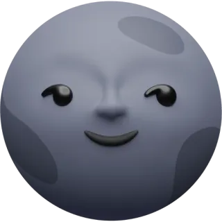 🌚 574b808f moon, emoji, face, smile, night, sky telegram sticker