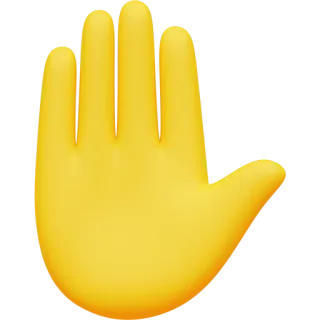 ✋ 63759dc8 hand, emoji, yellow, palm telegram sticker