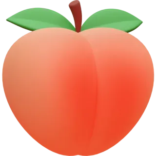 🍑 b9f2e838 peach, fruit, food, emoji telegram sticker