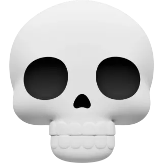 💀 cdebe360 skull, skeleton, death, halloween, bones, spooky telegram sticker