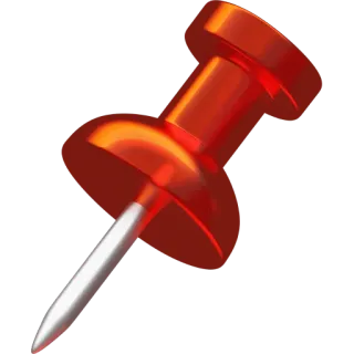 📌 fd1c8f93 pin, red, office supply, bulletin board, thumbtack, reminder, notice telegram sticker