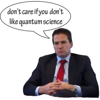 👓 7b95b7b8 don't care if you don't like quantum science 量子科学, 科学, 男人, 冷漠, 态度 telegram sticker