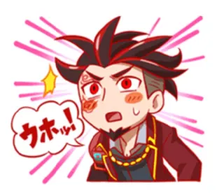 😱 d03d22fa クオッ! 动漫, 漫画, 贴纸, 表情, 日语, 卡通 telegram sticker
