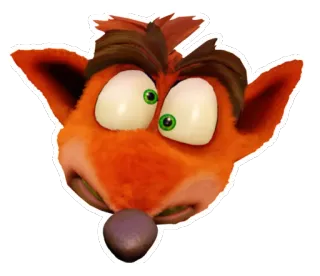 😜 24bb2c6f Crash Bandicoot 古惑狼, 游戏角色, 卡通, 兽人 telegram sticker