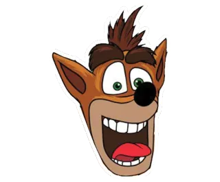🙀 64a1f66a Crash Bandicoot 电子游戏, 角色, 卡通, 搞笑, 古惑狼 telegram sticker
