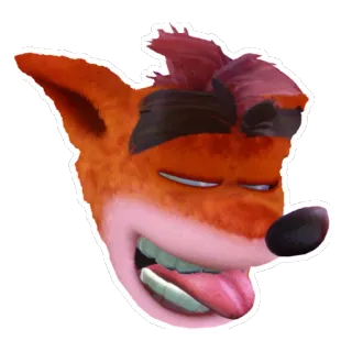 😛 99a35488 Crash Bandicoot 卡通, 搞笑, 古惑狼, 电子游戏, 平台游戏 telegram sticker