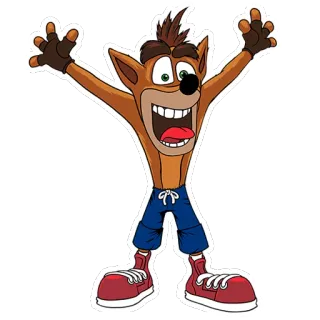 🤗 ad7f6e50 Crash Bandicoot 卡通, 古惑狼, 角色, 游戏 telegram sticker