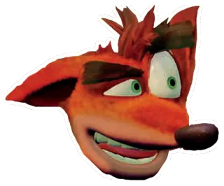 👀 b52887b9 Crash Bandicoot 电子游戏, 角色, 有袋动物, 袋狸 telegram sticker